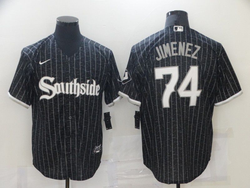 Men Chicago White Sox #74 Jimenez City Edition Black Game Nike 2021 MLB Jerseys->women mlb jersey->Women Jersey